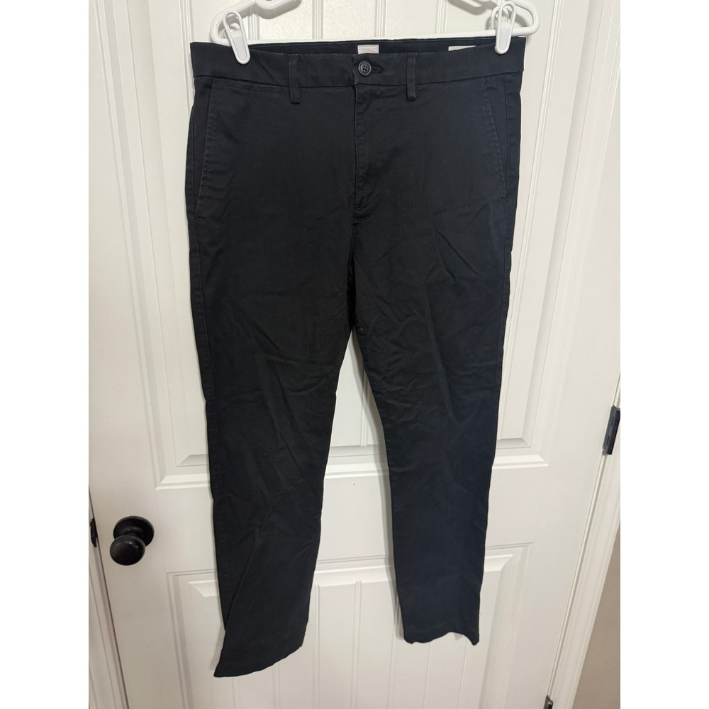 Gap Essential Khaki Pants Mens 34x30 Black Skinny Fit Chinos Trousers Casual